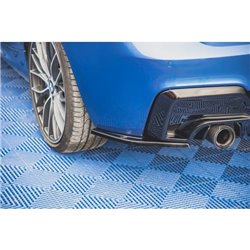 Maxton - Lames De Pare-Chocs Arrière Latérales V.2 (Pour jupe arrière v.1) BMW M135i F20 Noir Brillant
