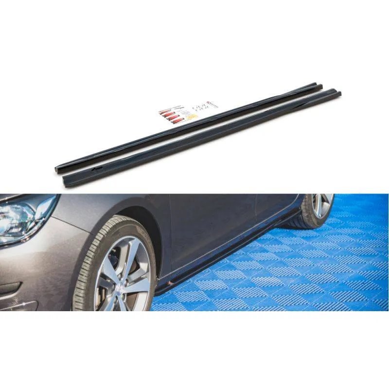 Maxton - Rajouts Des Bas De Caisse Peugeot 308 SW Mk2 Noir Brillant