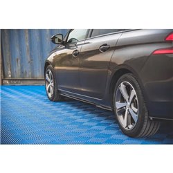 Maxton - Rajouts Des Bas De Caisse Peugeot 308 SW Mk2 Noir Brillant