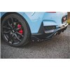 Maxton - Lames De Pare-Chocs Arrière Latéraless V.7 + Ailerons Hyundai I30 N Mk3 Hatchback Noir Brillant