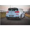 Maxton - Lames De Pare-Chocs Arrière Latéraless V.7 + Ailerons Hyundai I30 N Mk3 Hatchback Noir Brillant