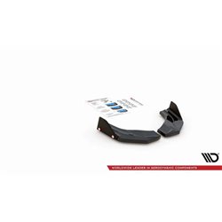 Maxton - Lames De Pare-Chocs Arrière Latéraless V.7 + Ailerons Hyundai I30 N Mk3 Hatchback Noir Brillant