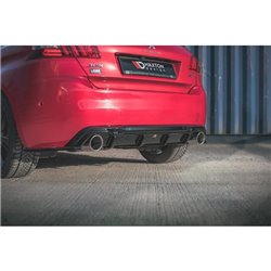 Maxton - Lames De Pare-Chocs Arrière Latérales Peugeot 308 GT Mk2 Facelift Noir Brillant