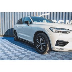 Maxton - Rajouts Des Bas De Caisse Volvo XC60 Mk2 R-Design Noir Brillant