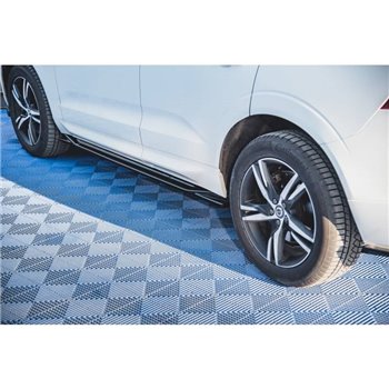 Maxton - Rajouts Des Bas De Caisse Volvo XC60 Mk2 R-Design Noir Brillant