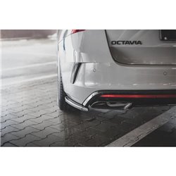 Maxton - Lames De Pare-Chocs Arrière Latérales V.1 Skoda Octavia RS Liftback / Combi Mk4 Facelift 