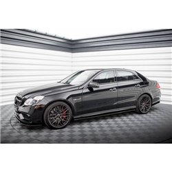 Maxton - Rajouts Des Bas De Caisse Mercedes-Benz E63 AMG / AMG-Line Sedan W212 Facelift Noir Brillant