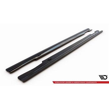 Maxton - Rajouts Des Bas De Caisse Mercedes-Benz E63 AMG / AMG-Line Sedan W212 Facelift Noir Brillant