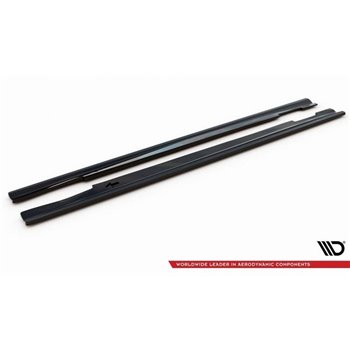 Maxton - Rajouts Des Bas De Caisse Mercedes-Benz E63 AMG / AMG-Line Sedan W212 Facelift Noir Brillant