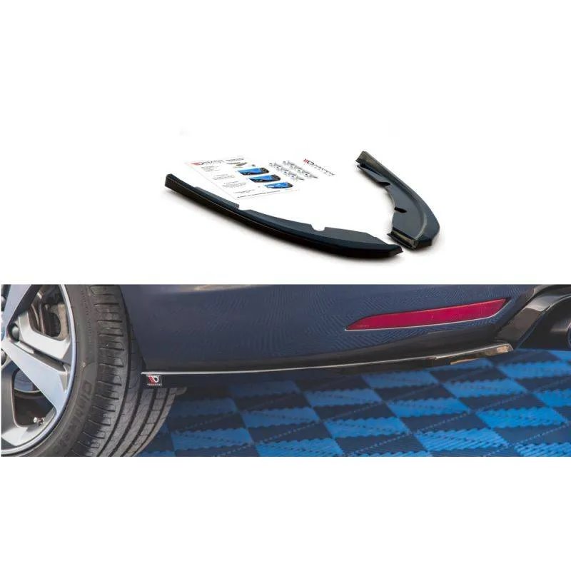 Maxton - Lames De Pare-Chocs Arrière Latérales V.2 Peugeot 308 SW Mk2 Noir Brillant