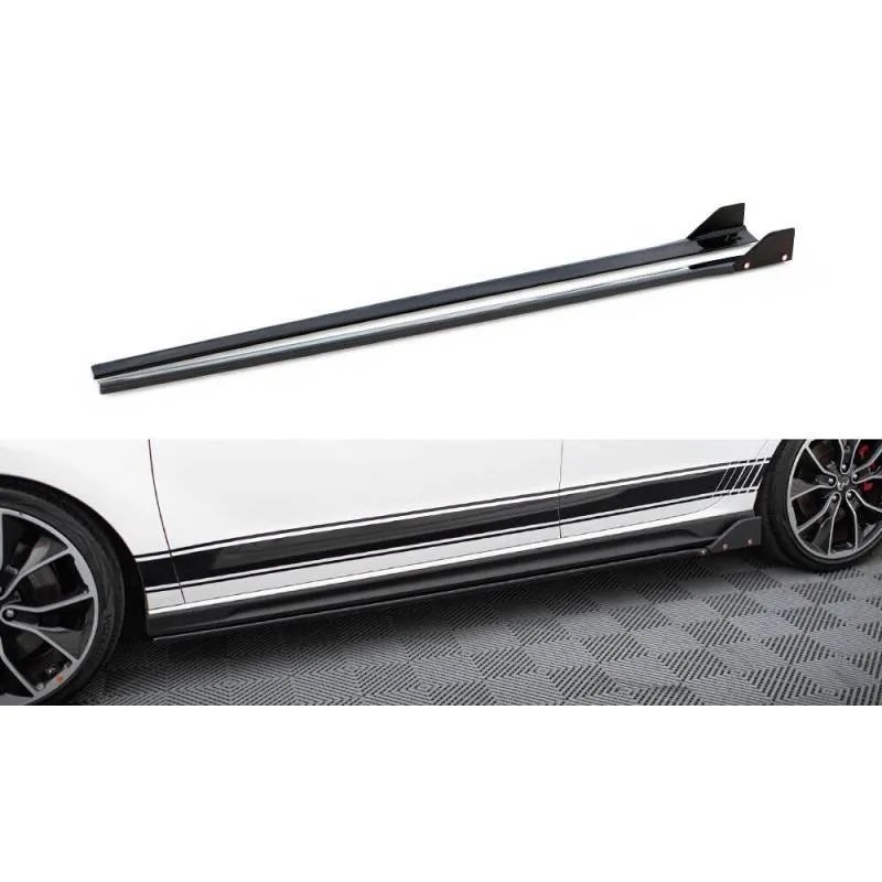 Maxton - Rajouts Des Bas De Caisse V.5 Hyundai I30 N / N-Line Hatchback / Fastback Mk3 / Mk3 Facelift Noir Brillant