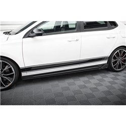 Maxton - Rajouts Des Bas De Caisse V.5 Hyundai I30 N / N-Line Hatchback / Fastback Mk3 / Mk3 Facelift Noir Brillant