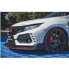 Maxton - Street Pro Lame Du Pare-Chocs Avant Honda Civic Type-R Mk10 / Mk10 Facelift Noir-Rouge