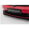 Maxton - Street Pro Lame Du Pare-Chocs Avant Volkswagen Golf R / R-Line Mk7 Facelift Noir-Rouge + Rabats Brillant