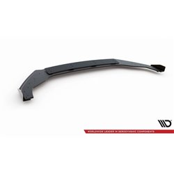 Maxton - Street Pro Lame Du Pare-Chocs Avant Volkswagen Golf R / R-Line Mk7 Facelift Noir-Rouge + Rabats Brillant