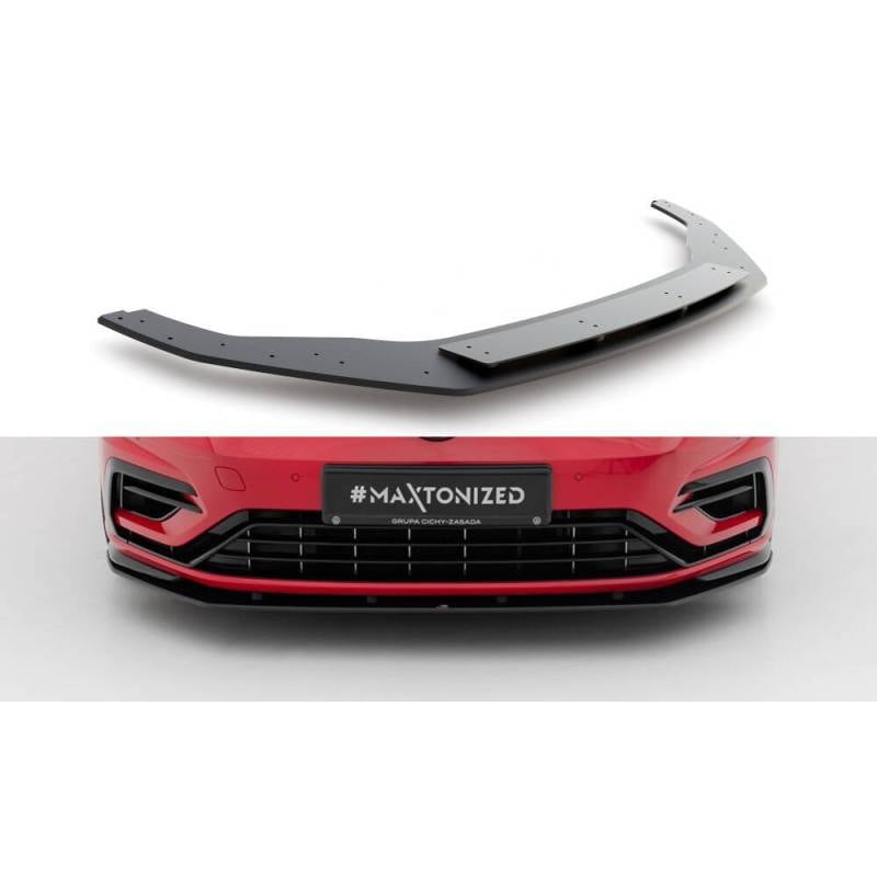 Maxton - Street Pro Lame Du Pare-Chocs Avant Volkswagen Golf R / R-Line Mk7 Facelift Rouge