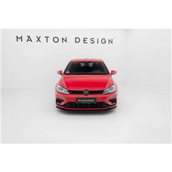 Maxton - Street Pro Lame Du Pare-Chocs Avant Volkswagen Golf R / R-Line Mk7 Facelift Rouge