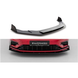 Maxton - Street Pro Lame Du Pare-Chocs Avant V.2 Volkswagen Golf R / R-Line Mk7 Facelift Noir