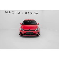 Maxton - Street Pro Lame Du Pare-Chocs Avant V.2 Volkswagen Golf R / R-Line Mk7 Facelift Noir