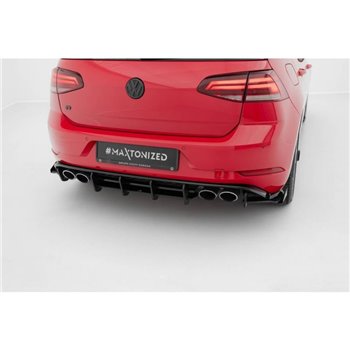 Maxton - Street Pro Central Diffuseur Arriere Volkswagen Golf R Mk7 Facelift Noir