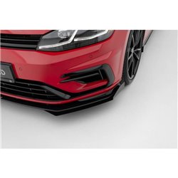 Maxton - Street Pro Lame Du Pare-Chocs Avant Volkswagen Golf R / R-Line Mk7 Facelift Noir + Rabats Brillant 