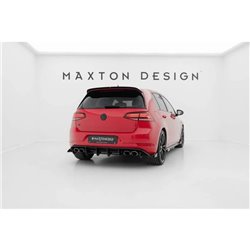 Maxton - Street Pro Lame Du Pare Chocs Arriere VW Golf 7 R Facelift Noir + Rabats Brillant 