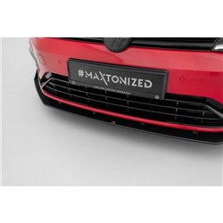Maxton - Street Pro Lame Du Pare-Chocs Avant V.2 Volkswagen Golf R / R-Line Mk7 Facelift Noir-Rouge