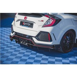 Maxton - Street Pro Diffuseur Arrière Complet Honda Civic Type-R Mk10 / Mk10 Facelift Noir-Rouge