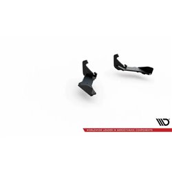 Maxton - Street Pro Lame Du Pare Chocs Arriere VW Golf 7 R Facelift Noir-Rouge + Rabats Brillant