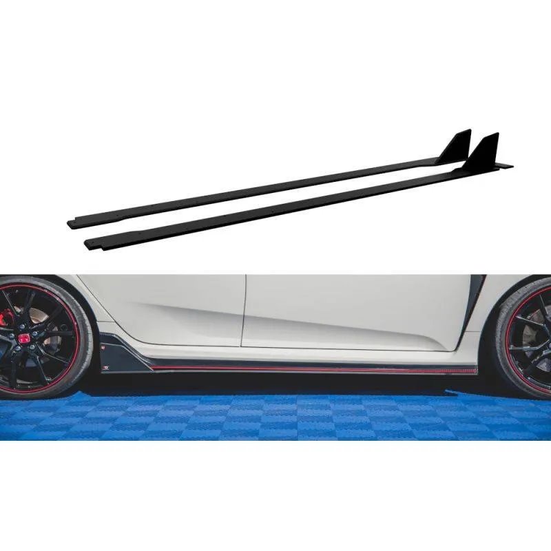 Maxton - Street Pro Rajouts Des Bas De Caisse Honda Civic Type-R Mk10 / Mk10 Facelift Noir-Rouge