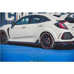 Maxton - Street Pro Rajouts Des Bas De Caisse Honda Civic Type-R Mk10 / Mk10 Facelift Noir-Rouge