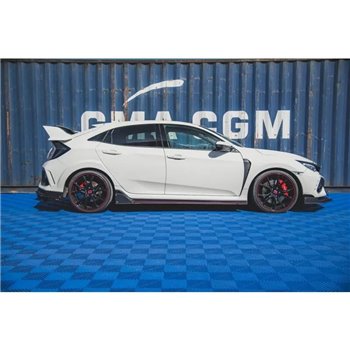 Maxton - Street Pro Rajouts Des Bas De Caisse Honda Civic Type-R Mk10 / Mk10 Facelift Noir-Rouge