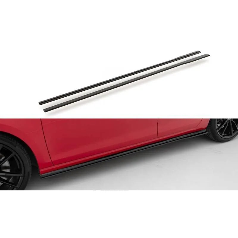 Maxton - Street Pro Rajouts Des Bas De Caisse Volkswagen Golf R / R-Line Mk7 Facelift Rouge