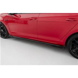 Maxton - Street Pro Rajouts Des Bas De Caisse Volkswagen Golf R / R-Line Mk7 Facelift Noir + Rabats Brillant 