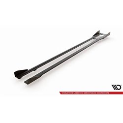 Maxton - Street Pro Rajouts Des Bas De Caisse Volkswagen Golf R / R-Line Mk7 Facelift Noir + Rabats Brillant 