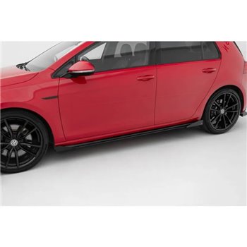 Maxton - Street Pro Rajouts Des Bas De Caisse Volkswagen Golf R / R-Line Mk7 Facelift Noir-Rouge + Rabats Brillant