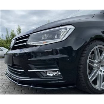Maxton - Lame Du Pare-Chocs Avant Volkswagen Caddy Mk. 4 Noir Brillant
