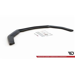 Maxton - Lame Du Pare-Chocs Avant V.1 Ford Mustang Mk. 6 Facelift Noir Brillant