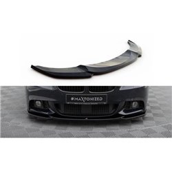 Maxton - Lame Du Pare-Chocs Avant V.4 BMW 5 F10/F11 M-Pack Noir Brillant