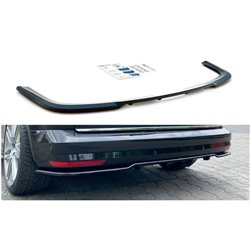 Maxton - Arriere Splitter (avec une barre verticale) Volkswagen Caddy Mk. 4 Noir Brillant