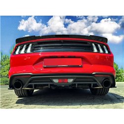 Maxton - Diffuseur Arrière Complet Ford Mustang Mk. 6 Facelift Noir Brillant