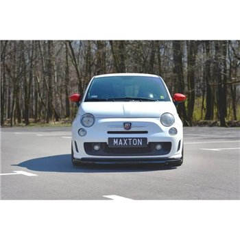 Maxton - Lame Du Pare-Chocs Avant V.2 Abarth 500 Mk1 Noir Brillant