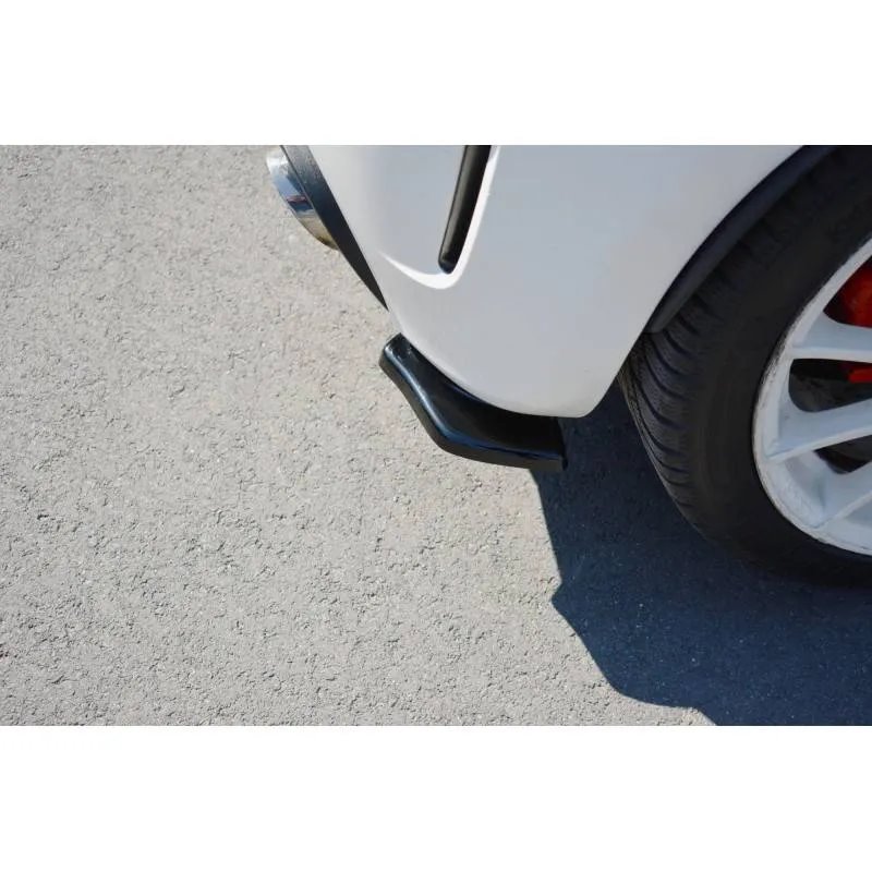 Maxton - Lames De Pare-Chocs Arrière Latérales Abarth 500 Mk1 Noir Brillant
