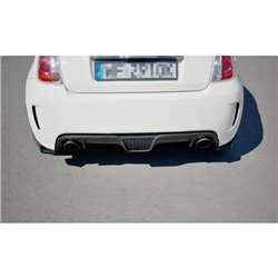 Maxton - Lames De Pare-Chocs Arrière Latérales Abarth 500 Mk1 Noir Brillant