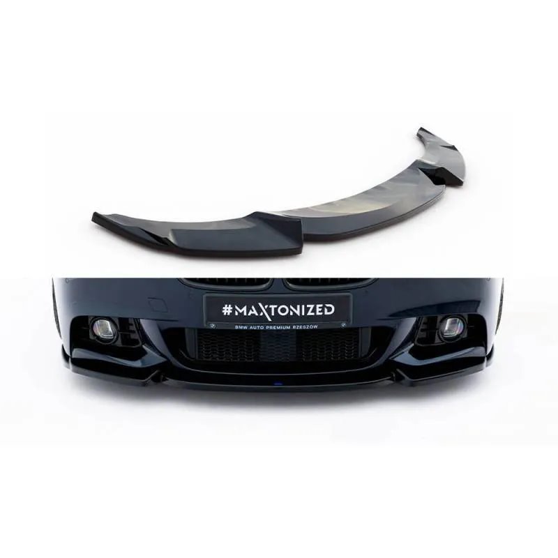 Maxton - Lame Du Pare-Chocs Avant V.3 BMW 5 F10/F11 M-Pack Noir Brillant