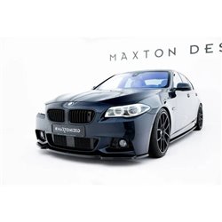 Maxton - Lame Du Pare-Chocs Avant V.3 BMW 5 F10/F11 M-Pack Noir Brillant