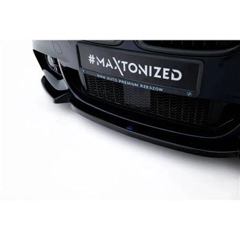 Maxton - Lame Du Pare-Chocs Avant V.3 BMW 5 F10/F11 M-Pack Noir Brillant