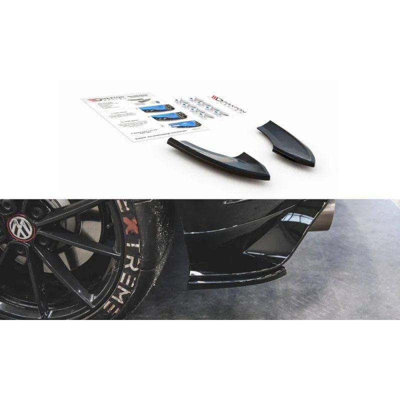 Maxton - Lames De Pare-Chocs Arrière Latérales VW Golf 7 GTI TCR Rouge