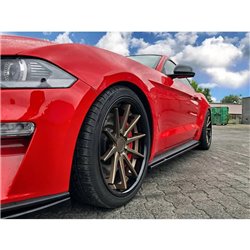 Maxton - Rajouts Des Bas De Caisse Ford Mustang Mk. 6 Facelift Noir Brillant