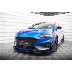 Maxton - Street Pro Lame Du Pare-Chocs Avant Ford Focus ST / ST-Line Mk4 Noir + Rabats Brillant 